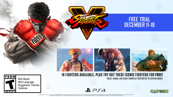 Street Fighter V PS4 Free Trial is Now Available For a Limited Time